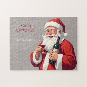 Aangepaste tekst Grappig Drink Kerstman Legpuzzel