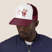 Aangepaste tekst Grappig Drink Kerstman Trucker Pet (In situ)