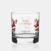 Aangepaste tekst Grappig Drink Kerstman Whisky Glas (Voorkant)