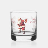 Aangepaste tekst Grappig Drink Kerstman Whisky Glas (Achterkant)
