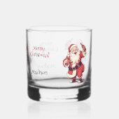 Aangepaste tekst Grappig Drink Kerstman Whisky Glas (Rechts)