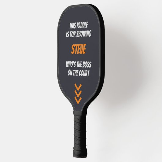 Aangepaste tekst Grappig gepersonaliseerd zwart Pickleball Paddle (Links)