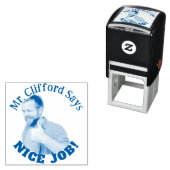 Aangepaste tekst Grappig Gezicht Foto Leraren Stem Zelfinktende Stempel (In situ)