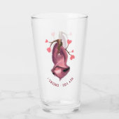 Aangepaste tekst - Grappig Romantic Sloth - Cheers Glas (Achterkant)