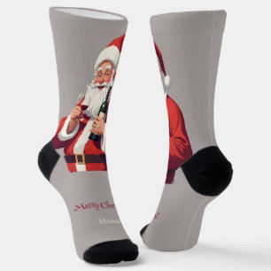 Aangepaste tekst grappige dronken Kerstman Sokken