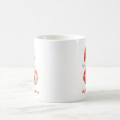 Aangepaste tekst Grappige kerstman met cadeau Koffiemok (Center)