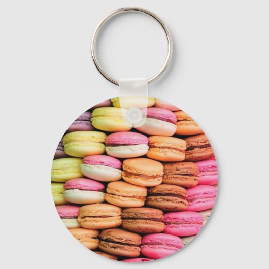 Aangepaste tekst Grappige Macaroons Sleutelhanger (Achterkant)