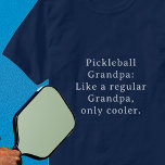 Aangepaste tekst Grappige Opa Pickleball T-shirt<br><div class="desc">Introductie van de Custom Text Funny Opa Pickleball speler spel shirt! Speciaal ontworpen voor de coolste opa's die graag pickleball spelen. Dit leuke en unieke t0shirt is het perfecte cadeau voor je favoriete opa pickleball speler. Met een aangepaste tekstoptie kunt u deze personaliseren om deze nog specialer te maken. Show...</div>