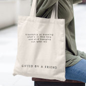 Aangepaste tekst Grappige vriendschap - Geschreven Grote Tote Bag