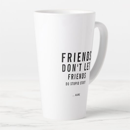 Aangepaste tekst Grappige vriendschap Latte Mok (Rechterhoek)