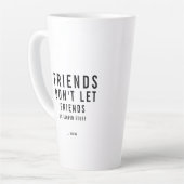 Aangepaste tekst Grappige vriendschap Latte Mok (Linkerhoek)