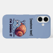 Aangepaste tekst Grappige zweterige slak motivatie Case-Mate iPhone Case (Achterkant (horizontaal))