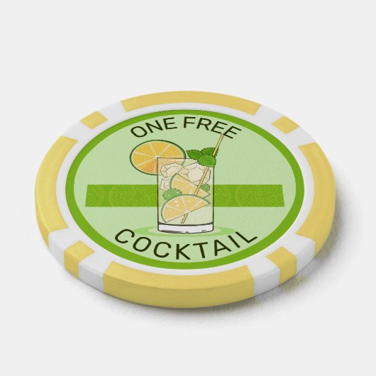 Aangepaste tekst Gratis Cocktail Poker Chips (Enkel)