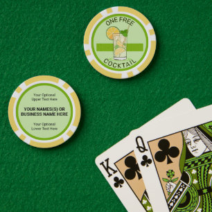 Aangepaste tekst Gratis Cocktail Poker Chips