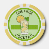 Aangepaste tekst Gratis Cocktail Poker Chips (Voorkant)