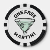 Aangepaste tekst Gratis Martini Poker Chips (Voorkant)