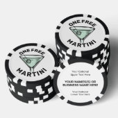 Aangepaste tekst Gratis Martini Poker Chips (Opstapeling)