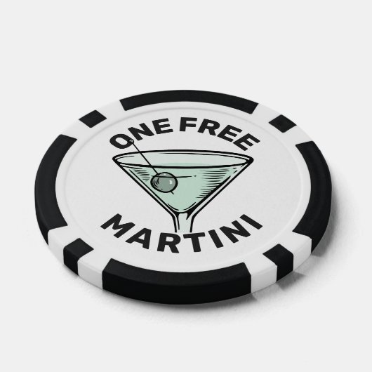 Aangepaste tekst Gratis Martini Poker Chips (Enkel)
