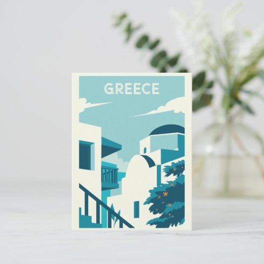 Aangepaste tekst Griekenland Briefkaart (Staand voorkant)