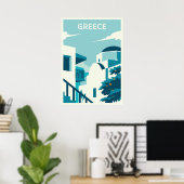 Aangepaste tekst Griekenland Poster (Thuiskantoor)