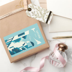 Aangepaste tekst Griekenland Rechthoekige Sticker