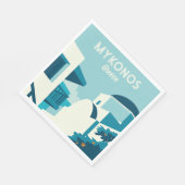 Aangepaste tekst Griekenland Servet (Hoek)