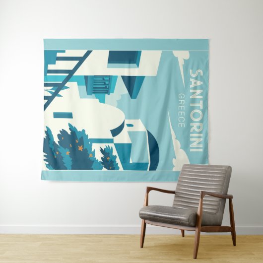 Aangepaste tekst Griekenland Wandkleed (In Situ (horizontaal))