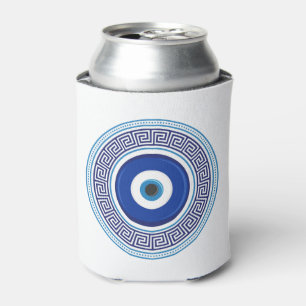 Aangepaste tekst Grieks patroon Evil Eye Nazar Blikjeskoeler
