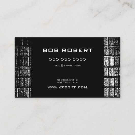 AANGEPASTE TEKST - Grijze stenen Visitekaartje (Achterkant)