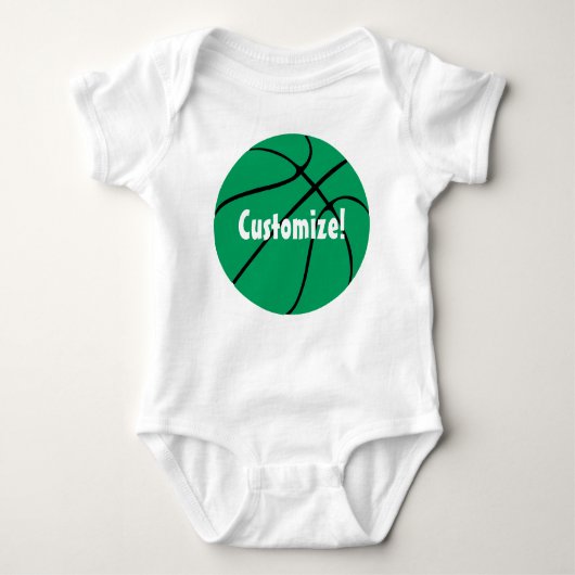 Aangepaste tekst Groen Basketball Romper (Voorkant)