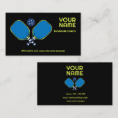 Aangepaste tekst groen & blauw Pickleball Visitekaartje (Voorkant / Achterkant)