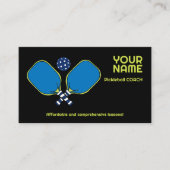 Aangepaste tekst groen & blauw Pickleball Visitekaartje (Voorkant)