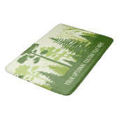 Aangepaste tekst Groene bosbadmatten Badmat (Gekanteld)