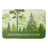 Aangepaste tekst Groene bosbadmatten Badmat (Voorkant)