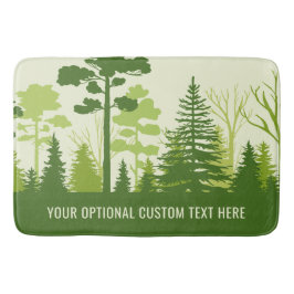Aangepaste tekst Groene bosbadmatten Badmat