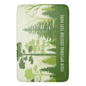 Aangepaste tekst Groene bosbadmatten Badmat (Voorkant Verticaal)