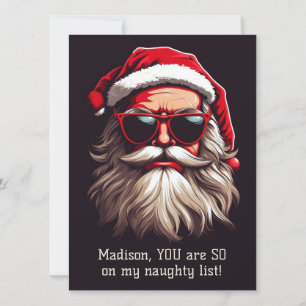 Aangepaste tekst Grumpy Kerstman Feestdagenkaart