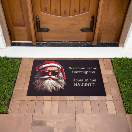 Aangepaste tekst Grumpy Santa Deurmat (Buiten)
