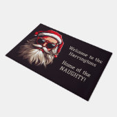Aangepaste tekst Grumpy Santa Deurmat (Schuin)