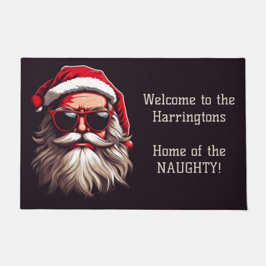 Aangepaste tekst Grumpy Santa Deurmat (Voorkant)