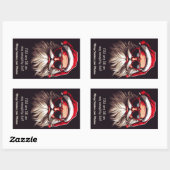 Aangepaste tekst Grumpy Santa Rechthoekige Sticker (Vel)
