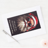 Aangepaste tekst Grumpy Santa Rechthoekige Sticker (Envelop)