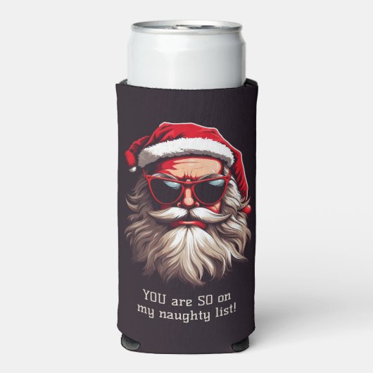 Aangepaste tekst Grumpy Santa Seltzer Blikjeskoeler (Seltzer Voorkant)