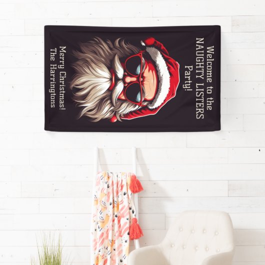 Aangepaste tekst Grumpy Santa Spandoek (Insitu)