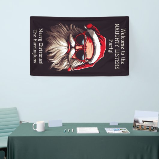 Aangepaste tekst Grumpy Santa Spandoek (Beurs)