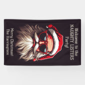 Aangepaste tekst Grumpy Santa Spandoek (Horizontaal)