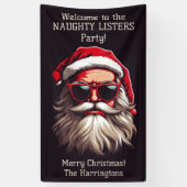 Aangepaste tekst Grumpy Santa Spandoek (Verticaal)