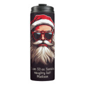 Aangepaste tekst Grumpy Santa Thermosbeker (Voorkant)