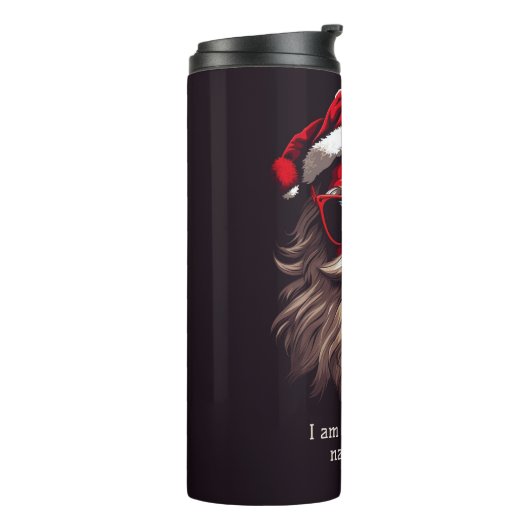Aangepaste tekst Grumpy Santa Thermosbeker (Gedraaid links)