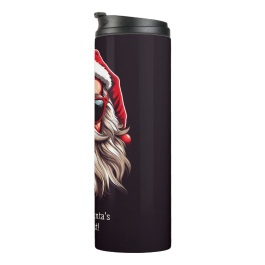 Aangepaste tekst Grumpy Santa Thermosbeker (Geroteerd rechts)